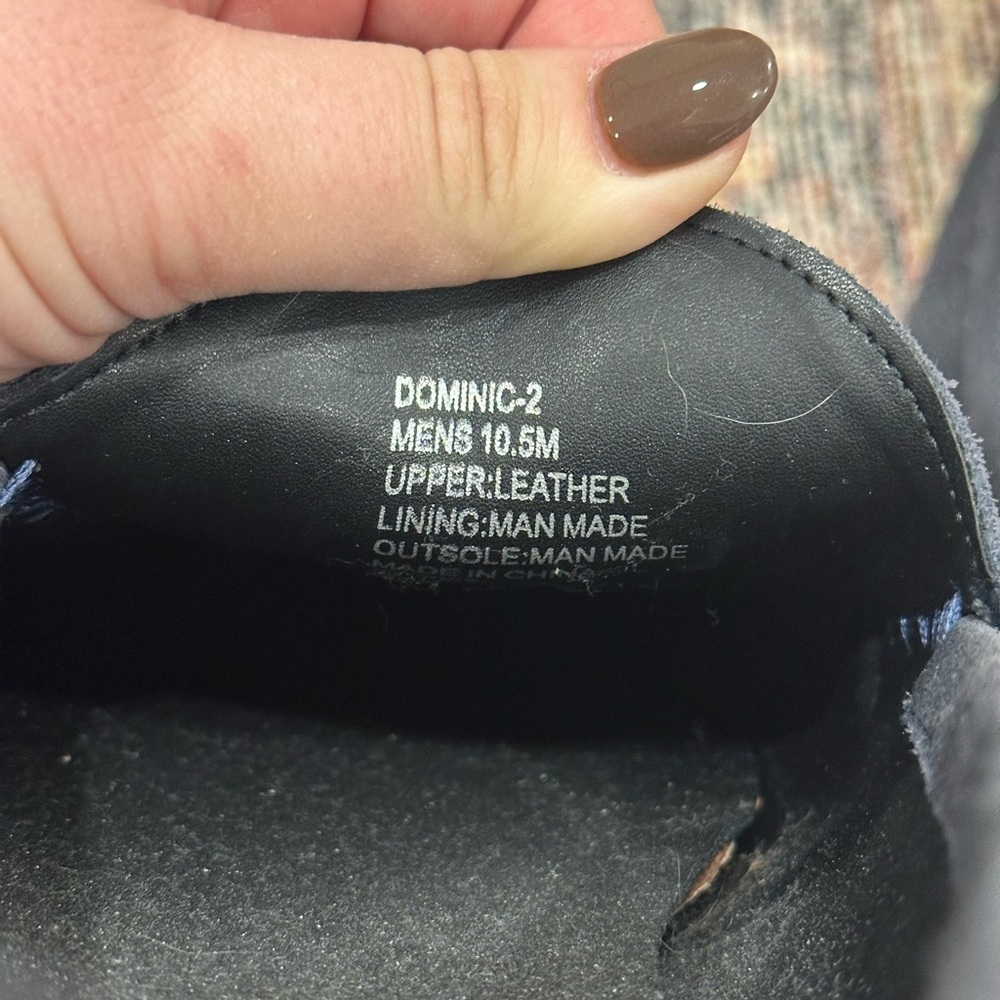 LIKE NEW Saks Fifth Avenue DOMINIC 2 Navy Perforated Suede Loafers 10.5 - Picture 2 of 5